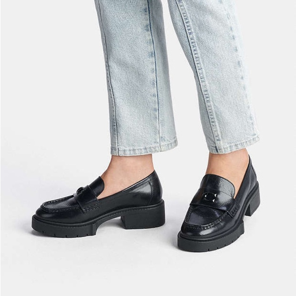 COACH Leah platform lug sole loafers